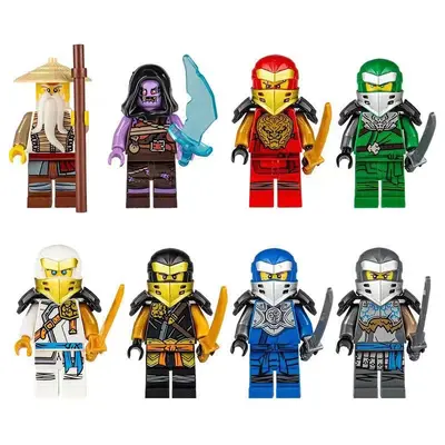 LEGO-Compatible Minifigure Lloyd Ninja with Motorcycle - 4