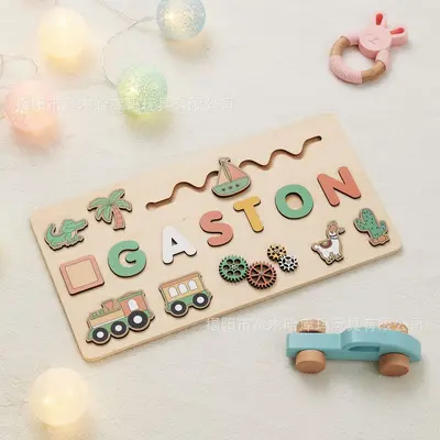 Buchstaben-Namenspuzzle für Kinder, erstes Geburtstagsgeschenk