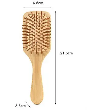 Bambu ve ahşap küçük tarak saç bakım mini hava yastıklı tarak yüksek kaliteli taşınabilir kompakt zararsız saç masaj tarağı - 11