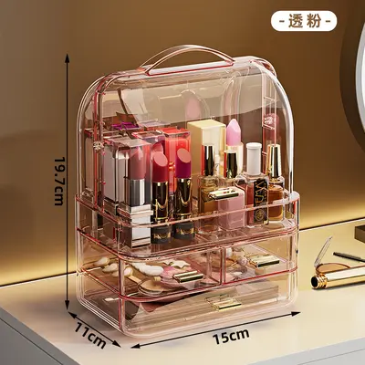 Internet-beliebte Kosmetikaufbewahrungsbox, hochwertiges großes Aufbewahrungsregal für Schreibtisch, Schmuck-Aufbewahrungsbox für Lippenstift auf der Toilettentisch - 8