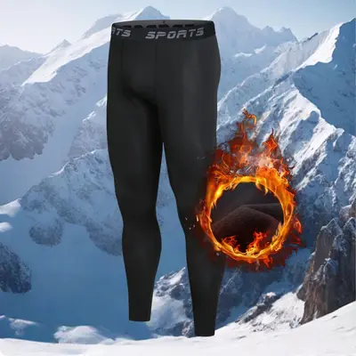 Polar Astarlı Kalın Spor Pantolon, Dar Kesim, Nefes Alabilen, Hızlı Kuruyan - 6