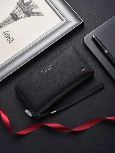 Long Men's Wallet with Multiple Card Slots and Large Capacity - 1