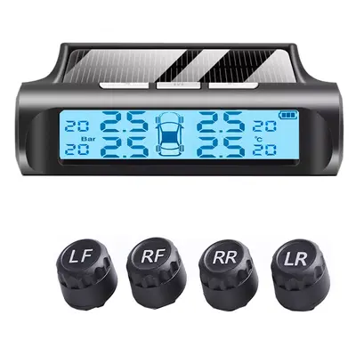 Solar TPMS Tire Pressure Monitor Wireless Tire Pressure Monitoring Tire Pressure Sensor for Vehicles - 7