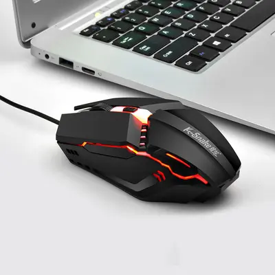 Viper M11 oyun e-spor RGB flama at yarışı aydınlık USB kablolu bilgisayar dizüstü masaüstü bilgisayar faresi