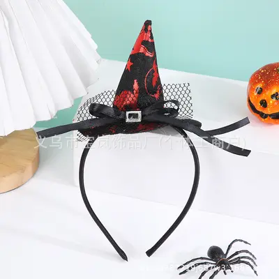 Halloween Witch Hat Headband with Spider Web Design for Children - 10