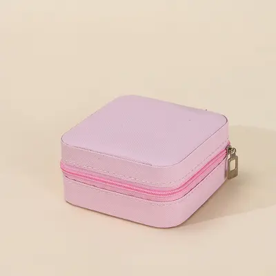 Jewelry Storage Box Travel Portable Zipper Pouch Earrings Earring Lipstick Ring Packaging Jewelry Box Pearl Small Square Box - 10