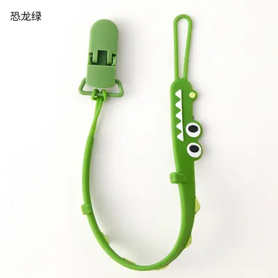Bear design pacifier clip, silicone teething toy - 12