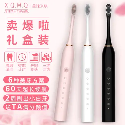 6-Speed Electric Toothbrush USB Rechargeable Sonic with Water Flosser - 4
