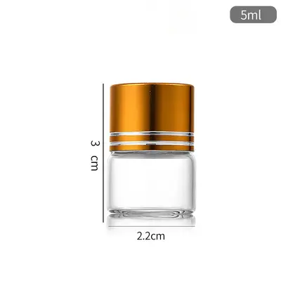 22mm Small Neck Glass Bottle with Cap, Capsule and Wish Bottle for Sub-Packaging - 7