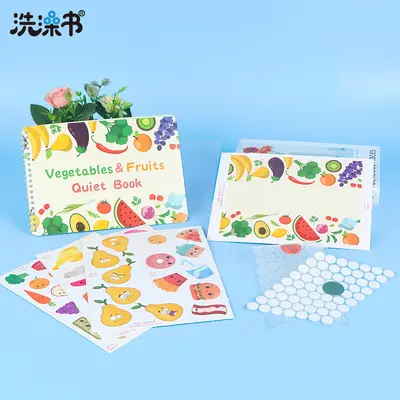 Wiederverwendbares Klett-Stickerbuch für Kinder, Frühförderung