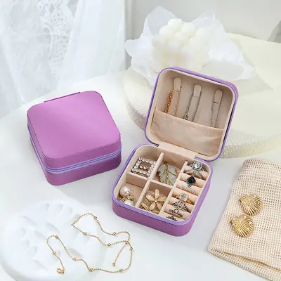 Portable Jewelry Storage Box Valentine's Day Gift Packaging Box Earring Ring Necklace Jewelry Box Decorative Mini Box - 13