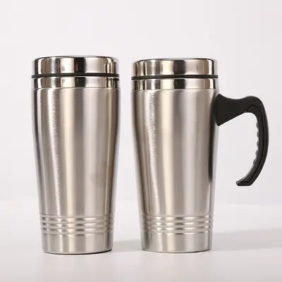 Doppelwandiger Isolierbecher mit Griff für das Auto, Werbegeschenk - 1