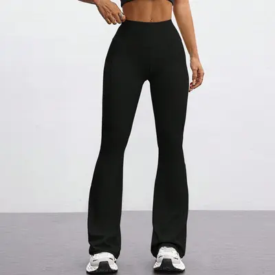 Women's Long Yoga Leggings, Seamless Look, High-Waist, Quick-Dry - 7