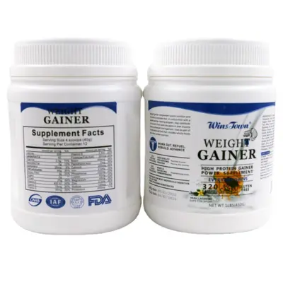 Weight-Gainer-Proteinpulver, pflanzlich, schnelllöslich