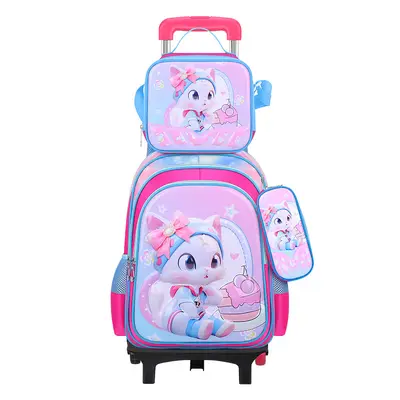 Neuer 3D-Leder-Grundschüler-Nylon-Stoff dreiteiliges Set Kinderrucksack Schulrucksack Export Lunchbox Tasche Fabrik fertig Lagerbestand - 10
