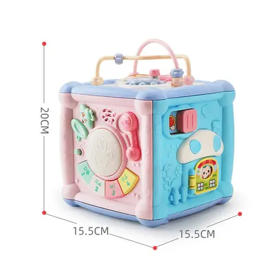 Six-Sided Music Cube Hand Drum for Ages 0-3, Early Education Toy - 7