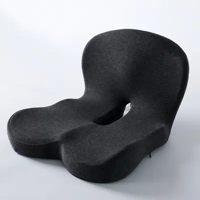 Memory Foam Integrated Seat Cushion and Backrest Combined Support Pillow Student Office Long-sitting Chair Pad Car Lumbar Support - 8
