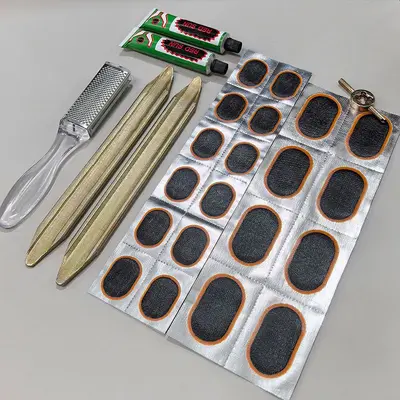 Tire Repair Patch Glue and Repair Kit for Bicycles and Motorcycles - 13