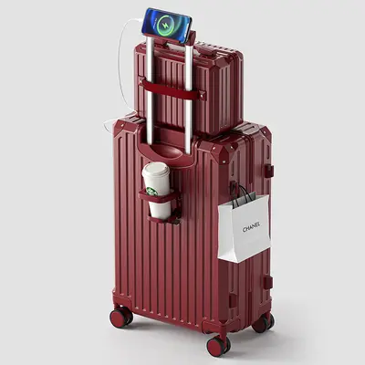 Multifunctional Student Trolley Case, Universal Wheels, Combination Lock - 11