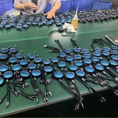 100W Hızlı Şarj Üç İn Bir Veri Kablosu Daralan Üç İşlevli Şarj Kablosu Huawei Android Apple için Özelleştirilebilir LOGO - 5
