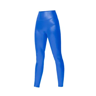 Nahtlose hochgeschnittene Yogahose mit silbernem Reflektordetail - 12