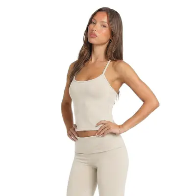 Cross-border Nude-Feel Skin-Friendly Halter Neck Tank Top Camisole Flared Pants High-Waist Butt-Lifting Flared-Hem Slimming Sports Yoga Wear Set