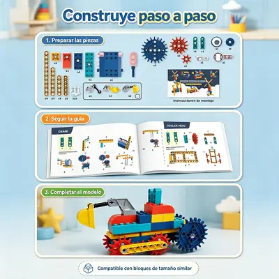 Children's Large Particle Building Block Set, Educational Toy for Boys - 5