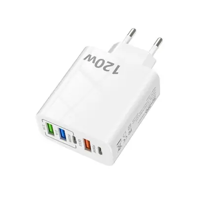 120W Çoklu Port Şarj Cihazı 3USB+2PD Hızlı Şarj Başlığı US/EU/UK Standartları Çok Fonksiyonlu Şarj Adaptörü - 4