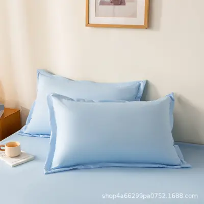 新款亲肤TPU防水防头油枕套口袋枕套家用纯色枕头保护套跨境批发 - 12