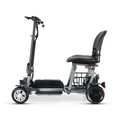 Elderly Power-Assist Mobility Scooter, Aluminum Alloy, Folding, Lithium Battery