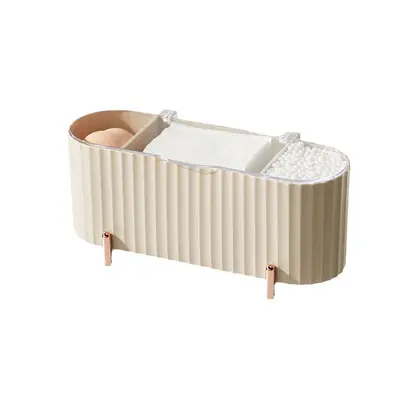 Cotton storage box for cosmetic pads, transparent lid