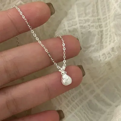 S999 Sterlingsilber Glücksbeutel Halskette Chinesischer Stil
