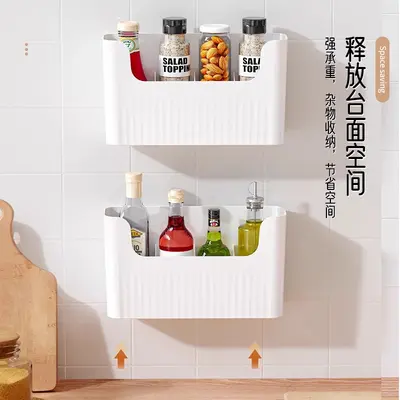 Kitchen cabinet door interior organizer box, adhesive, no drilling - 5