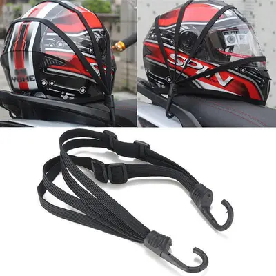 Multifunktionales Motorrad-Gummiseil und Helmhalter - 4