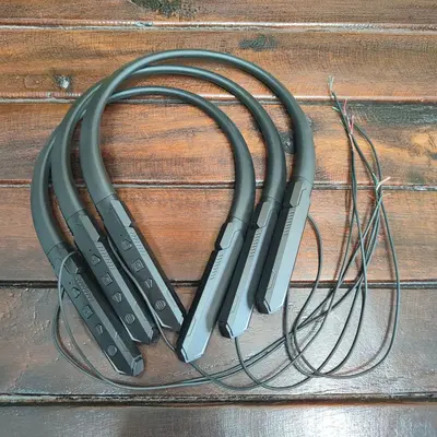 Nefes ışığı ile DIY EQ ayar TF kart oyunu asılı boyun Bluetooth kablosuz stereo kulaklık aksesuarları yarı mamul ürün
