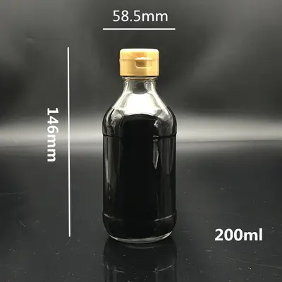 200-ml-Glasflasche im japanischen Stil für Soßen