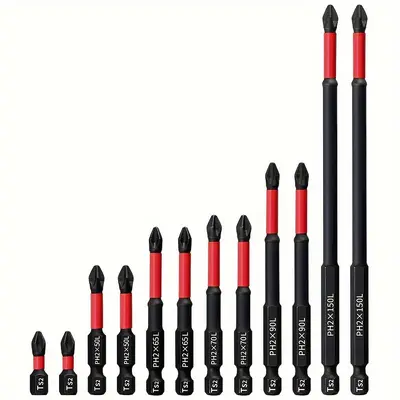 PH2 cross bit set, 25-150mm, strong magnetic