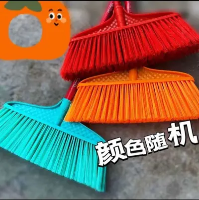 Folding Broom and Dustpan Set with Metal Blade, Household Floor Cleaning Kit - 12