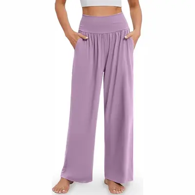Damen Freizeit-Schlaghose Yoga Jogginghose, schmale Passform - 2