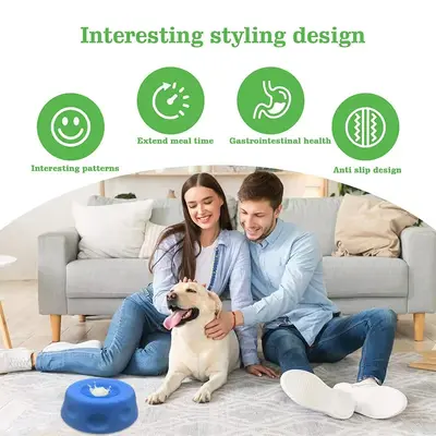 Pet Slow Feeder Bowl, Anti-Slip Dog Lick Bowl for Liquid Food