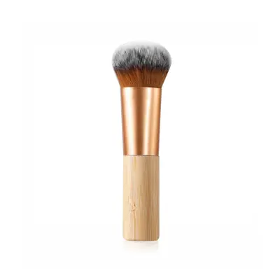 Double-Ended Blush Brush with Bamboo Handle and Large Soft-Bristle Powder Brush - 8