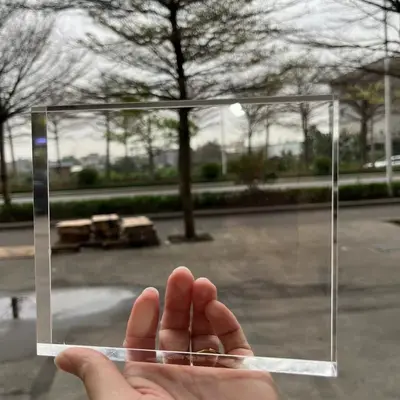 Transparent Thick Acrylic Sheet, Custom Milled and Polished, Edgeless