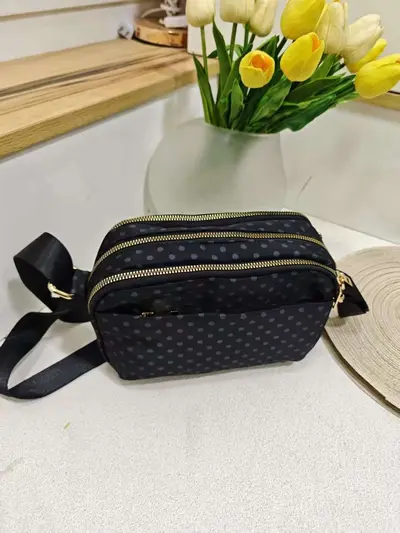 Waterproof Nylon Women's Bag, Polka Dot, Backpack and Crossbody - 6