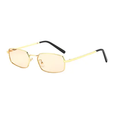 Metal Small Square Frame Sunglasses for Men and Women with UV Protection - 10