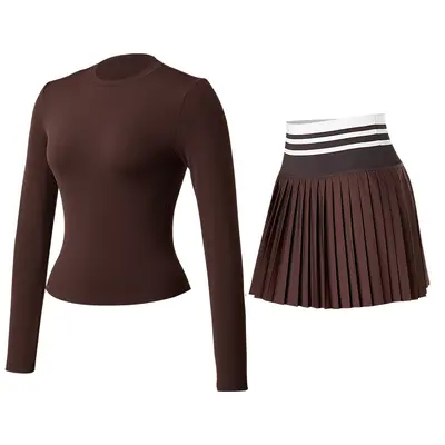 Long-Sleeve Yoga Sports Set, Stretch, Quick-Dry - 12