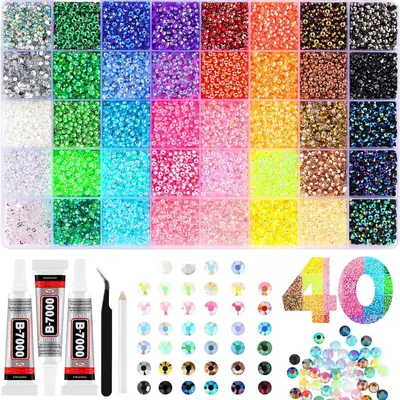 Renkli reçine düz tabanlı jöle taş, 3mm, 40 renk, tırnak süsü - 8