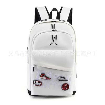 Student Sports Backpack, Large Capacity, Color-Block Design with Starry Pattern - 8