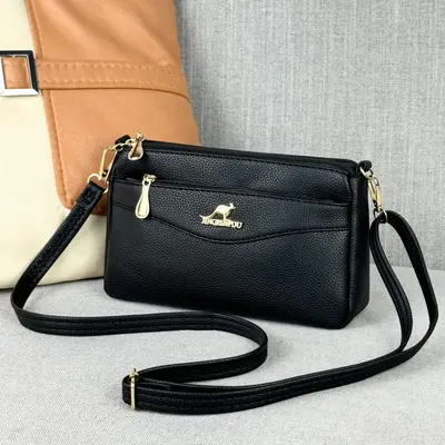 PU Women's Bag Large Capacity Multi-Layer Crossbody Bag Shoulder Bag Versatile Patchwork Bag