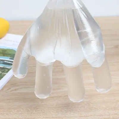Einweg-Transparente PE-Küchenhandschuhe für Lebensmittel