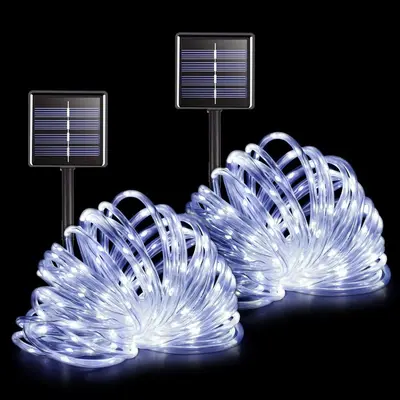 LED Solar String Lights, Copper Wire, Waterproof Decorative Colored Outdoor Light String - 9